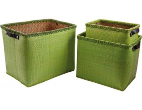 Corbeilles de rangement en palmier (Lot de 3)
