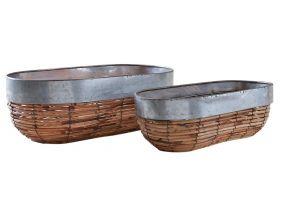 Corbeilles en rotin Paolo (Lot de 2)