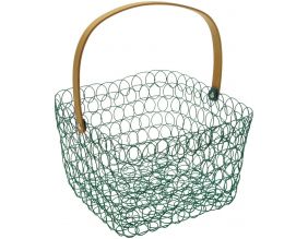 Corbeille à fruits carrée fil métallique 24 cm