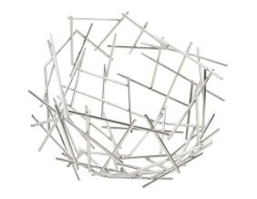 Corbeille à fruits ronde en métal (Bowl argenté)