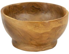 Coupe ronde en teck Butot 15 x 8 cm