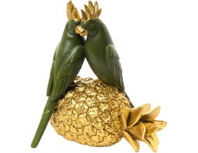 Couple de perroquet sur ananas décoratif
