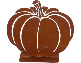 Courge décorative en métal rouillé (Citrouille)