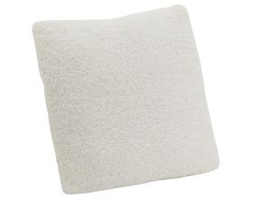 Coussin en coton bouclettes blanc 45 x 45 (Carré)