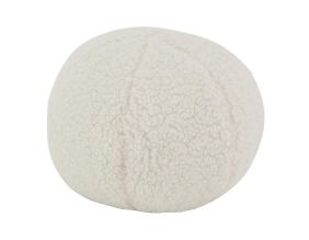 Coussin en bouclette blanc (Boule)