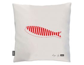 Coussin 100% coton 50 cm Poisson (Poisson rouge)