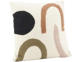 Coussin en coton abstrait