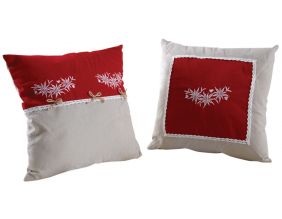 Coussin en coton et lin Edelweiss (Lot de 2)