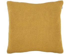 Coussin en coton velours côtelé Lines (Jaune moutarde)