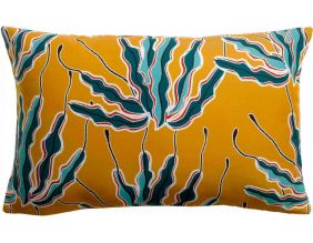 Coussin extérieur imprimé Alga Bronze (65 x 40 cm)