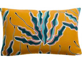Coussin extérieur imprimé Alga Bronze (50 x 30 cm)
