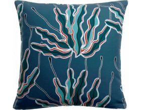 Coussin extérieur imprimé Alga Indigo (45 x 45 cm)