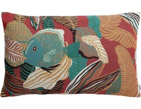 Coussin extérieur en polypropylène Dori papaye (65 x 40 cm)