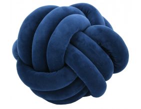 Coussin en velours Noeud 25 cm (Bleu)