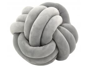 Coussin en velours Noeud 25 cm (Gris)