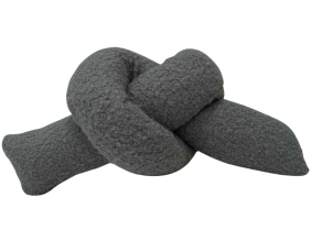 Coussin nœud en polyester Ask Dugum (Gris)