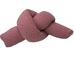 Coussin nœud en polyester Ask Dugum (Rose)