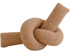 Coussin nœud en polyester Ask Dugum (Marron)