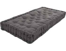 Coussin de palette en coton coloré 120 x 60 cm (Gris anthracite)