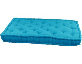 Coussin de palette en coton coloré 120 x 60 cm (Turquoise)