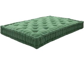 Coussin de palette en coton coloré 120 x 80 cm (Vert foret)