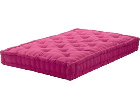 Coussin de palette en coton coloré 120 x 60 cm (Fuchsia)