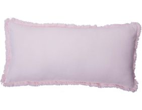 Coussin rectangulaire en coton effet lin 60 x 30 cm Enes (Rose poudré)