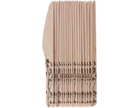 Couverts en bois 100% compostable Herbe (Couteaux Lot de 20)