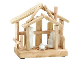 Crèche en bois et céramique (Maison)
