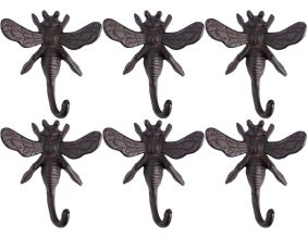 Crochet en fonte Abeille (Lot de 6)