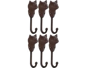 Crochet en fonte Chat (Lot de 6)
