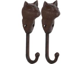 Crochet en fonte Chat (Lot de 2)