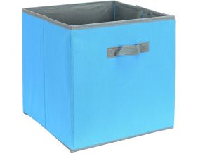 Cube de rangement coloré 30 x 30 cm (Turquoise et gris)