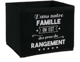 Cube de rangement 3 litres Famille (Noir)
