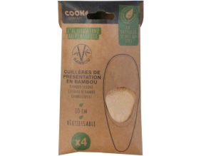 Cuillère de dégustation en bambou (Lot de 4)