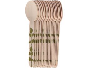 Couverts en bois 100% compostable Herbe (Cuillères à soupe Lot de 20)