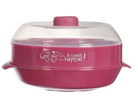 Cuit vapeur spécial micro-ondes 1 étage 1.2 litres (Bordeaux)