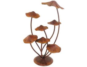 Décoration de jardin champignons rouille 26 x 21 x 44 cm