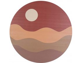 Décoration murale Wall art Sunset 40 cm (Brun argile)