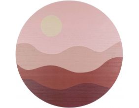 Décoration murale Wall art Sunset 40 cm (Rose clair)