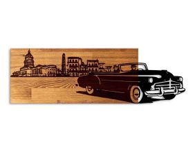 Décoration murale en bois et métal Véhicule (Voiture)