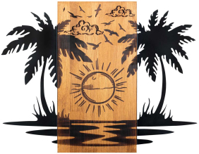 Décoration murale en bois et métal Walnut (Hawaï)