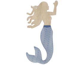 Décoration murale en mdf et métal Sirena 30.5 x 2 x 60 cm