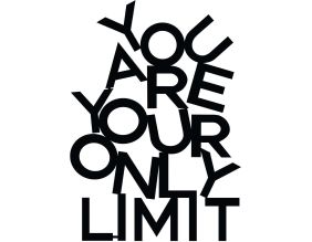 Decoration murale en métal Citation (You are your only limit)