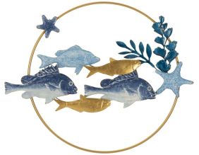 Décoration murale en métal Marine 77 x 5 x 63 cm