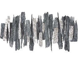 Décoration murale en métal Sculpt 122.6 x 6.4 x 62.9 cm