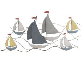 Décoration murale en métal Sea 114.5 x 3.5 x 62.5 cm