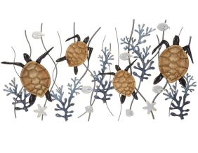 Décoration murale en métal Turtle 132.7 x 5.7 x 69.9 cm