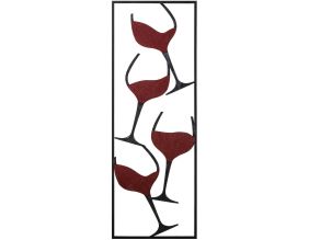 Décoration murale en métal (Verres de vin noir)