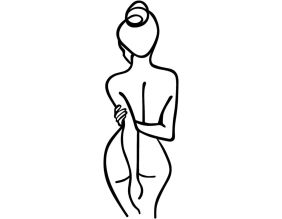 Décoration murale en métal Woman (Modèle 1)